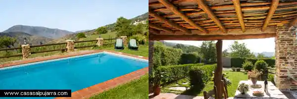 Casas rurales con piscina en Cortijo La Loma Alpujarra con jardín